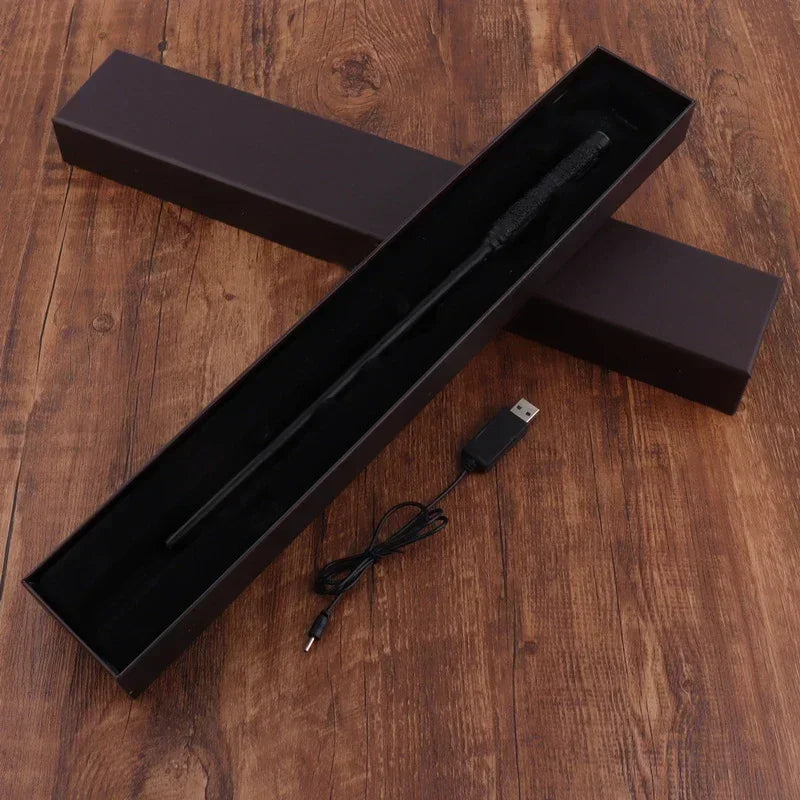 Magiczna Różdżka Harriesa z Efektem Ognia i Światła – Rekwizyt Sceniczny / Cosplay / Prezent 🎩✨